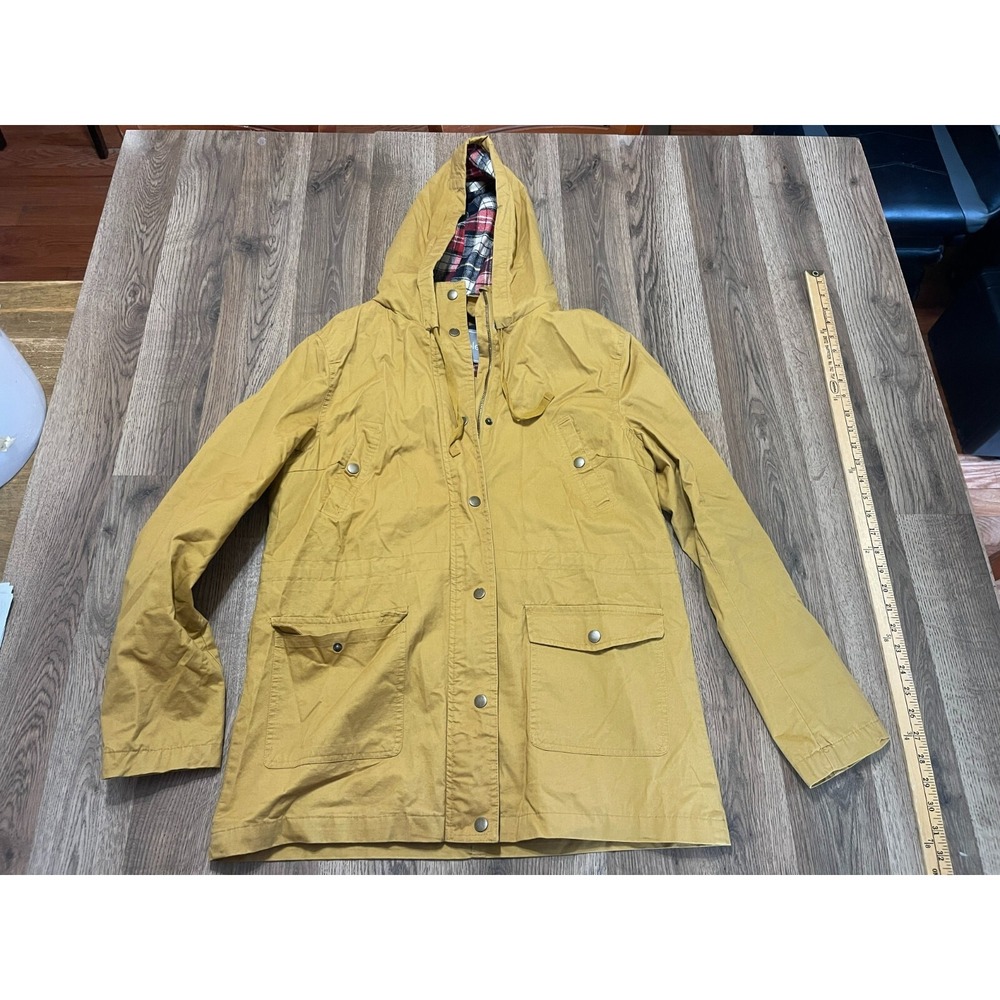 2Sable Jacket, Women's Size Large, Gold, Plaid Inside, Full Zip, Hoodie, Pockets
